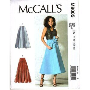 McCall's M8005 Misses 14 to 22 Maxi Skirts Sewing Pattern Uncut